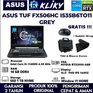 Laptop Gaming Asus TUF intel core i5 Nvidia RTX 3050 4GB Ram 16 Gb Ssd 1 TB New garansi resmi | ASUS TUF FX506HC I535B6TO11