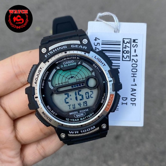 ✅New Ori Casio Original Fishing Gear Ws-1200H-1Av Jam Pria Original Limited