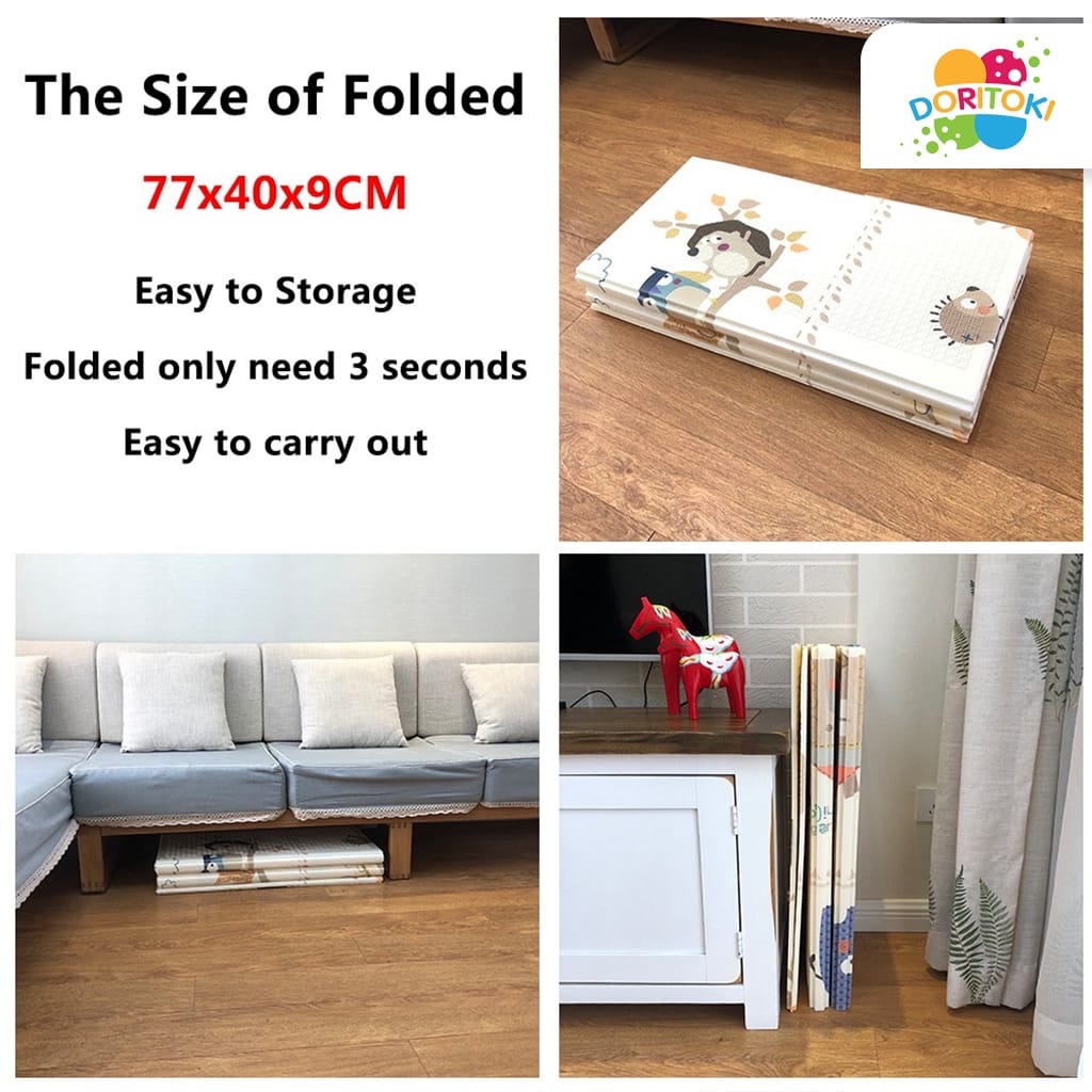 Dtoki X SPEEDS Karpet Lipat Playmat Bayi Karpet Bayi 180x200 cm Matras Bayi Playmat Foam Lipat