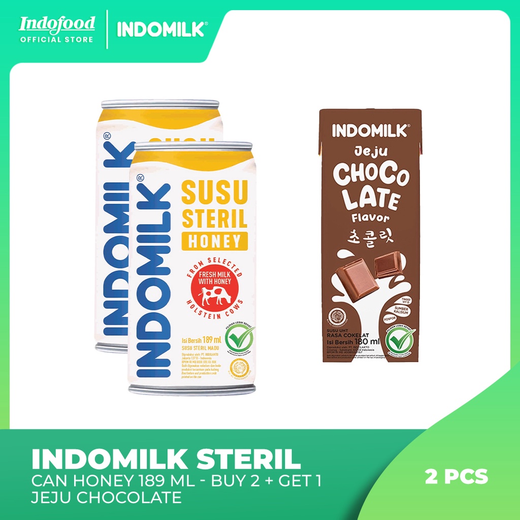 

Bundling 2 Indomilk Steril Can Honey + 1 pcs Indomilk Jeju Chocolate