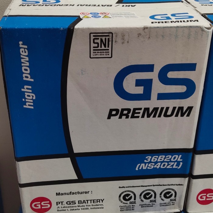 Aki Mobil Daihatsu Sigra Ns 40Zl (36B20L) 35 Ah Gs Astra Aki Basah [Kode Ab001Kode Ab002Kode