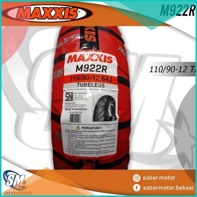 Ban Motor maxxis M922R 110/90-12 tubeless scoopy fi ban belakang 20JV