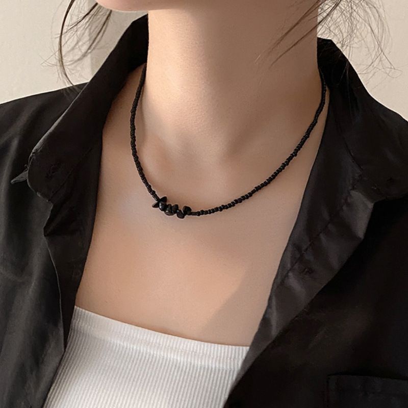 Deora - Kalung Batu Korean Style / Stone Necklace Hijab Friendly