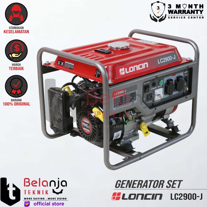LONCIN GENSET LC 2900 J 2000 WATT GENERATOR SET LC2900J LC 2900J