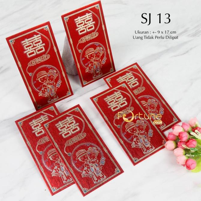 

lul Angpao Wedding Kawinan Shuang Xi Kertas Panjang Premium Isi 6 Lembar