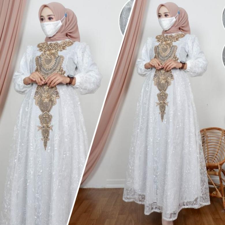 Ready Gamis Pesta Najwa/Gamis Modern Najwa /Gamis Najwa Terbaru/ Gamis Najwa Pesta/ Gamis Pesta / Ga