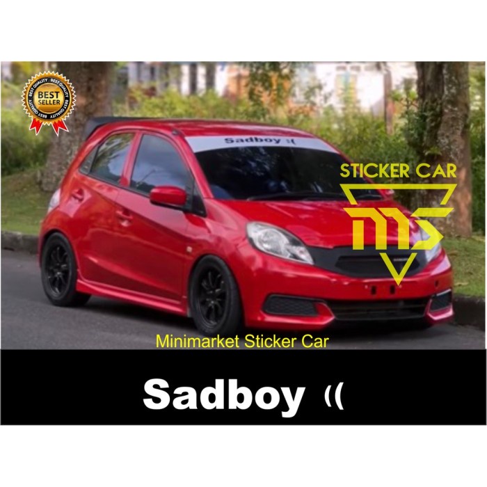Cod Stiker Kaca Mobil Brio Jazz Ayla Agya Sirion Ignis Sticker Sadboy Jdm Kode Ema207