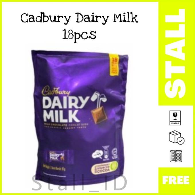 

*****] Cadbury Dairy Milk Chocolate 18 Mini Bites Cokelat Malaysia