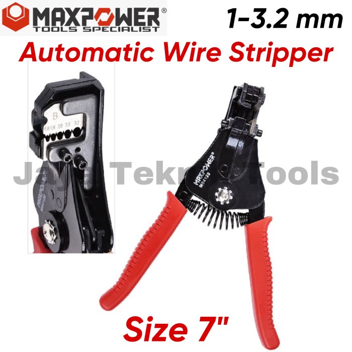 Promo Tang Kupas Kabel Wire Stripper 7" 175Mm Maxpower Otomatis Automatic