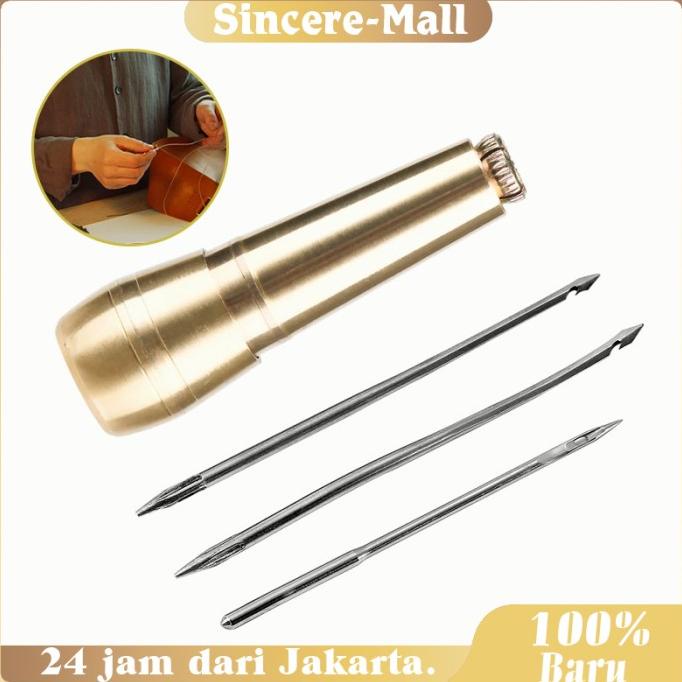 

`````````] 4PCS/Set Alat Jahit Sol Sepatu Bahan Tembaga Jarum Jahit Sepatu