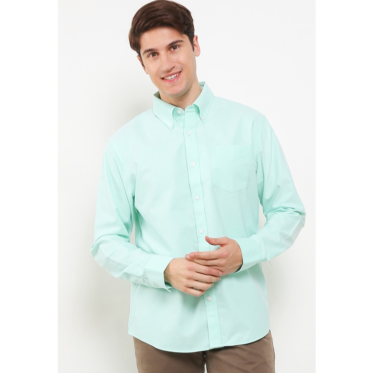 Kemeja Giordano Original Pria Baju nuansa solid untuk timeless classic look Ori 100% Modern Men's Wr