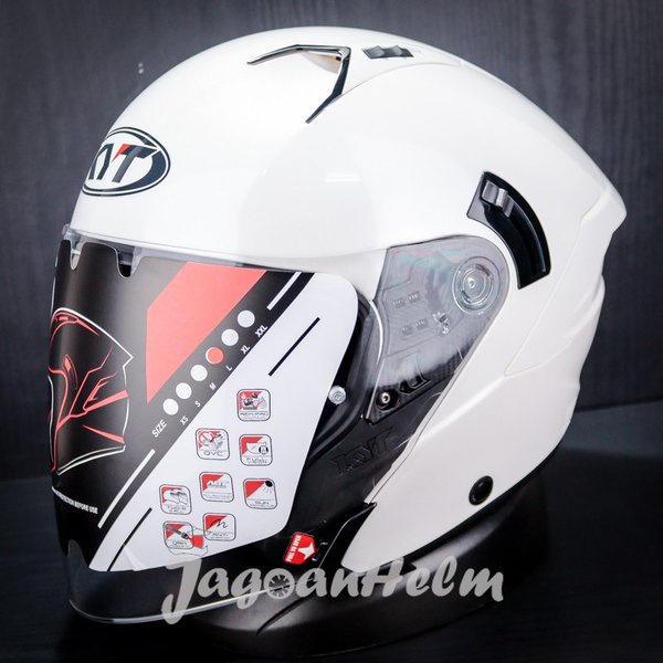 Helm Kyt Nfj - White - Half Face