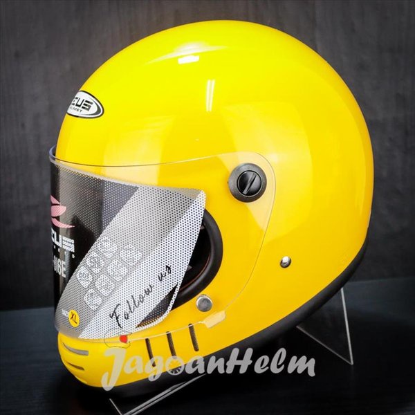 Zeus Helm Zs816E Solid Yellow Retro Zs 816E Classic Zs-816E