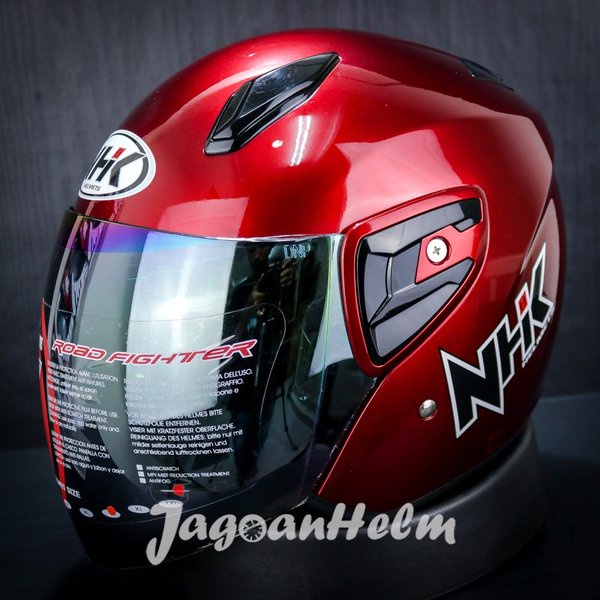Nhk Helm R7 Solid Royal Red Single Visor