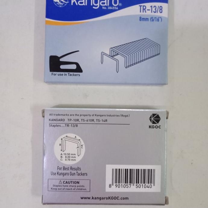 

Isi Staples Kangaro Tr - 13/8 ( 5/16" ) Kode 1054