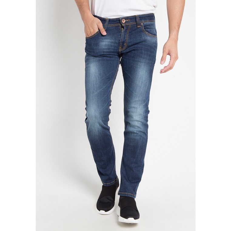 Celana Jeans Lois Original Pria Jins Material katun kombinasi Asli Trend Long Pant Denim Lelaki