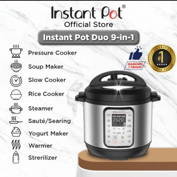 Instant Pot Duo Plus 9 in 1 Pressure Cooker - Smart Multi Cooker 6 QT