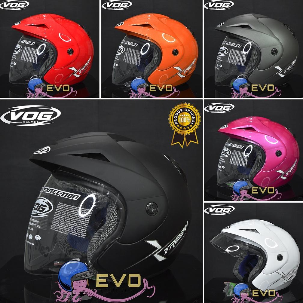 HELM VOG XTREAM ORIGINAL - VOG HELM HALF FACE SOLID WARNA LENGKAP ( ONGKIR 1KG TERMURAH ) cod