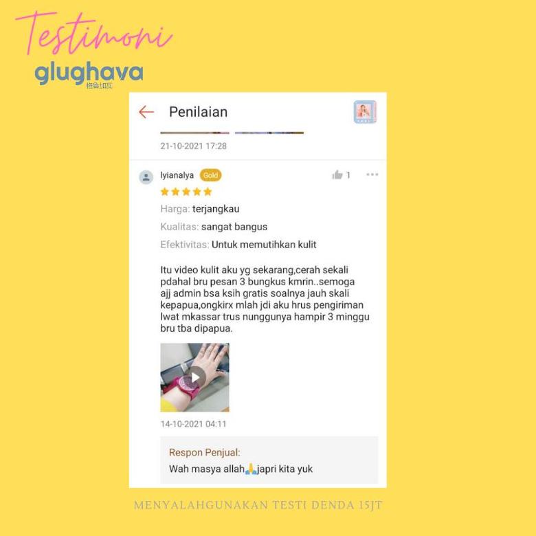 Flash Sale Glughava Kolagen Strawberry- Minuman Collagen Pemutih Badan Cepat- Collagen Viral Aman Bu