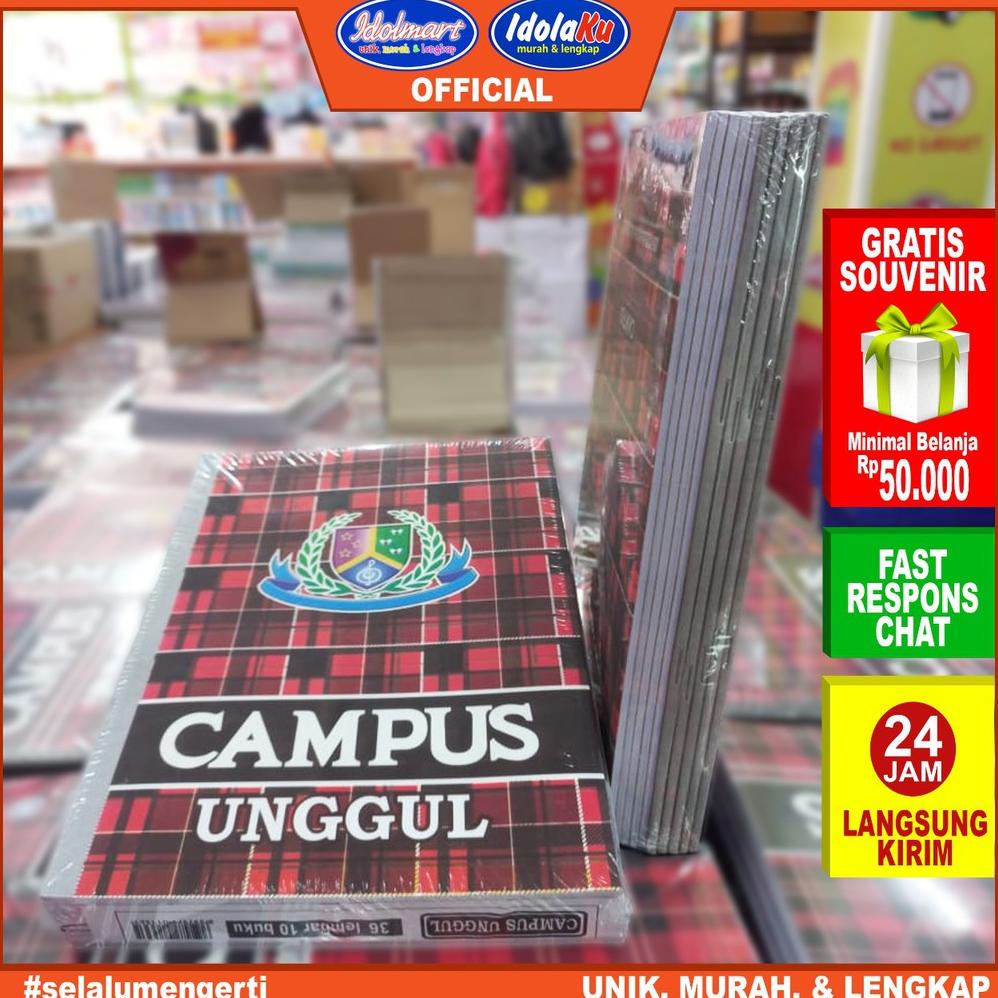 

Special IDOLMART Buku Tulis Campus Unggul isi 36 Lembar Buku Tulis sekolah Boxy/10 pcs !!