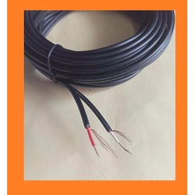 Qty 1 Rol isi 20 METER kabel Skerem Audio Stereo 2 WAY tanpa jack RCA
