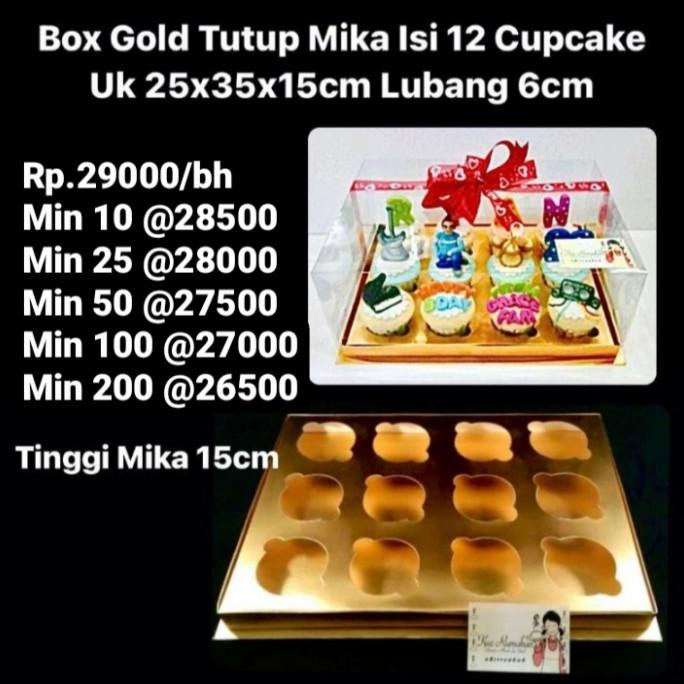 

Hebat Box Gold Isi 12 Cupcake Uk 25X35X15Cm