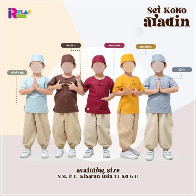 Diskon Set Koko Aladin Free Peci Irplay Setelan Koko Anak - Best Seller