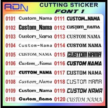 

BEST DEAL CUTTING STICKER LABEL NAMA VINYL DECAL ORACAL BANYAK PILIHAN ICON !!!!