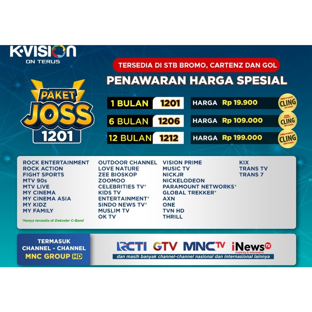 Paket JOSS K VISION 30 Hari/180 Hari Paket Anak K-Vision