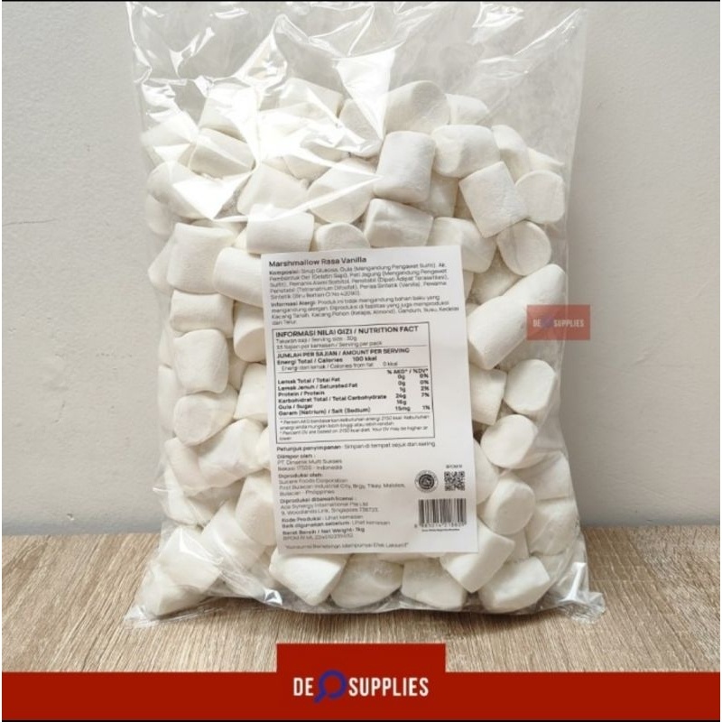 

Corniche Marshmallow Mega Snow White 1Kg - Marsmelow Marshmalow Halal
