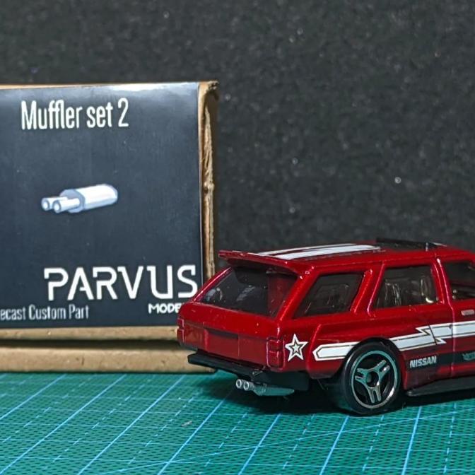 Parvus Models 1 64 Muffler Set 2 Knalpot Custom Hot Wheels Tomica