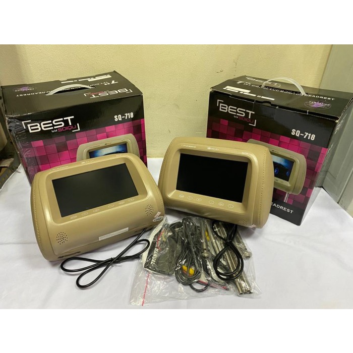 [Baru] Headrest Best By Sdiqu Sq-718 7 Inch Tft Digital Lcfd Monitor Headrest Terbatas
