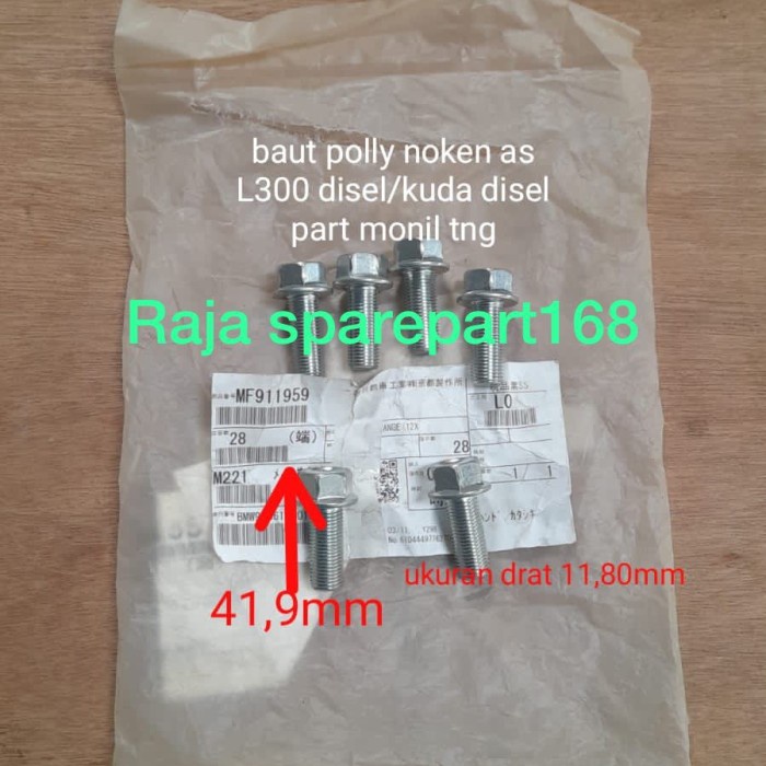 baut bold poli pulley camshaft mitsubishi l300 kuda diesel mf911959 majuterus8585