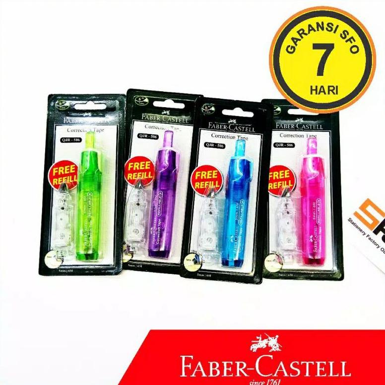 

Sale Fabercastell Correction Tape Qjr-506 / Qar-506 (Bonus Refill) Panjang Sale