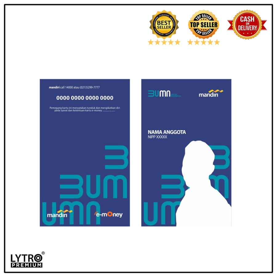 

Nametag Id Card Bumn Brizzi Flash Emoney / Nametag Bri / Nametag Mandiri / Nametag Btn