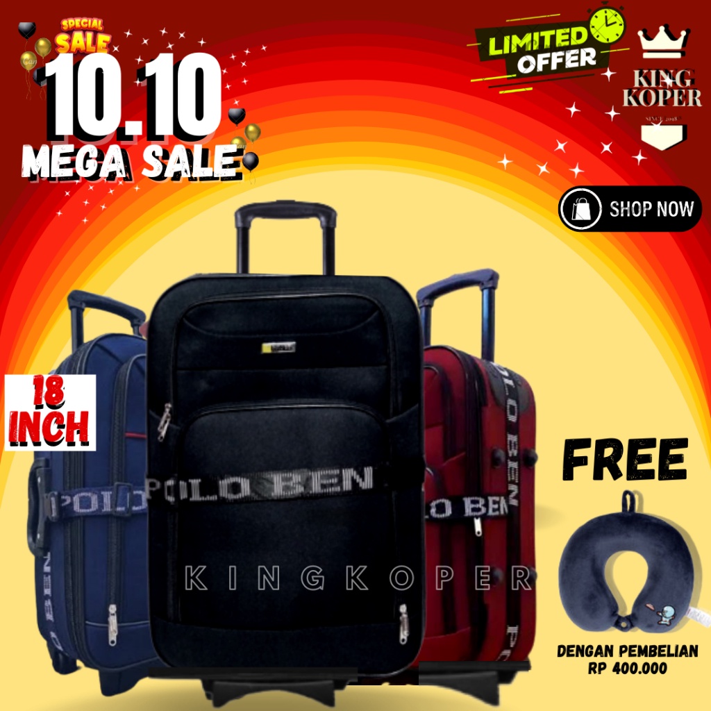 Koper Polo 18 Inch Polo - Koper Kain - Koper Bagasi - Koper - Koper Bahan - Tas Koper