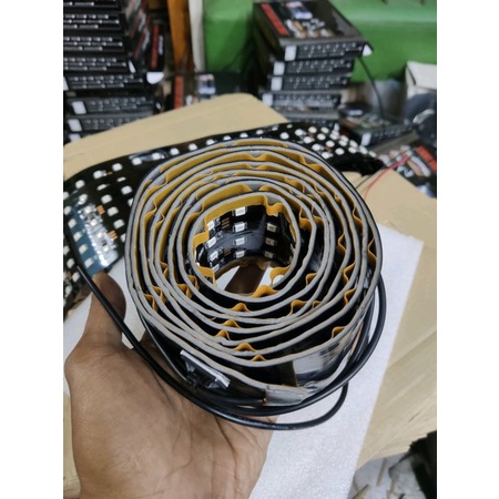 Paket Strobo RGB 143cm 4 baris 24v modul meteor bus engkel canter truk