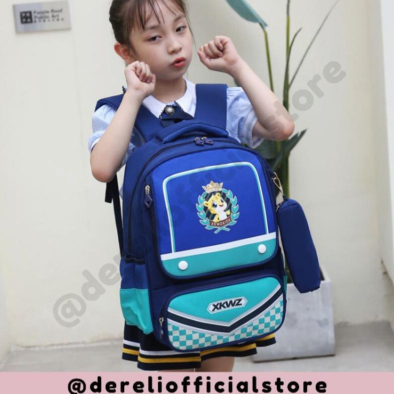 Murah Tas Korea Anak - Ransel Anak Sd - Tas Import - Tempat Pensil / Kotak Pensil -  Macan Kelinci C