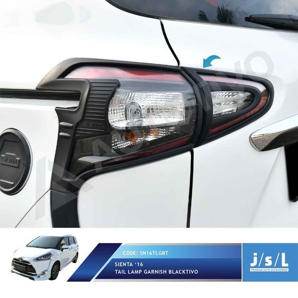 JSL Garnish Lampu Belakang Sienta Tail Lamp Garnish Blackdoff