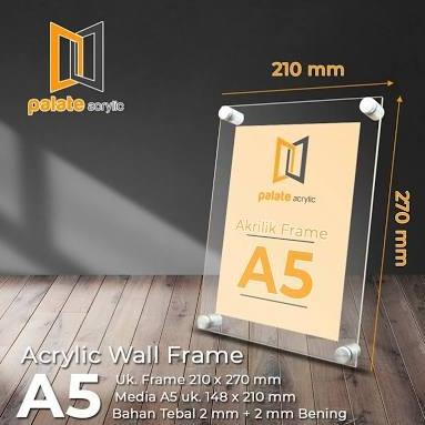Promo Frame Acrylic A5 2Mm / Frame Display A5 2Mm / Frame Akrilik A5 2Mm