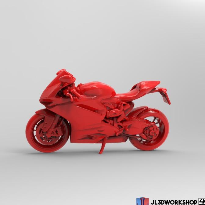 #####] JL3D Motor Skala 1/64 Ducati 1299 Hotwheels Mini GT Tarmac