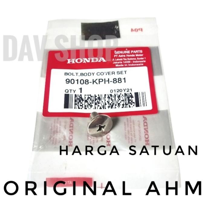 Kualitas terbaik] BAUT 6X10 COVER/TAMENG KNALPOT TIGER REVO ORIGINAL AHM 90108KPH881