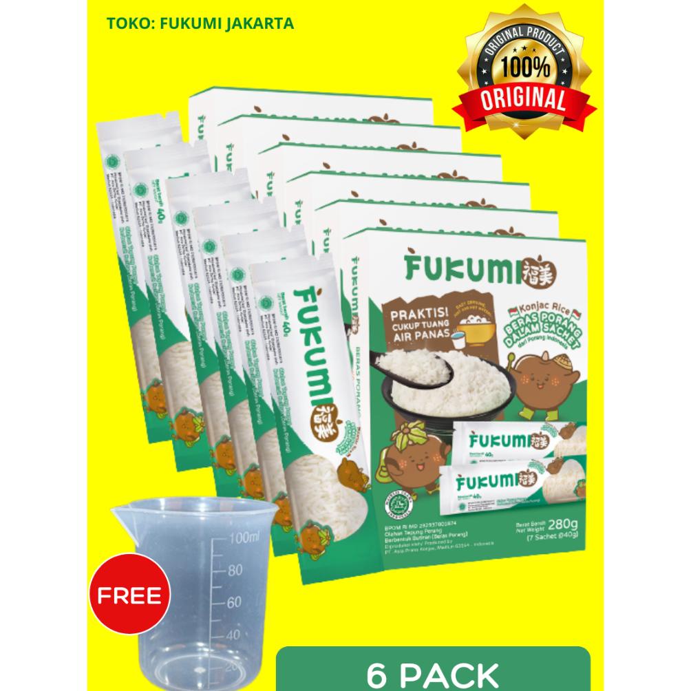 

Media Beras Porang Fukumi ORIGINAL 6 Box Free Gelas Ukur - Beras Diet Halal MD003