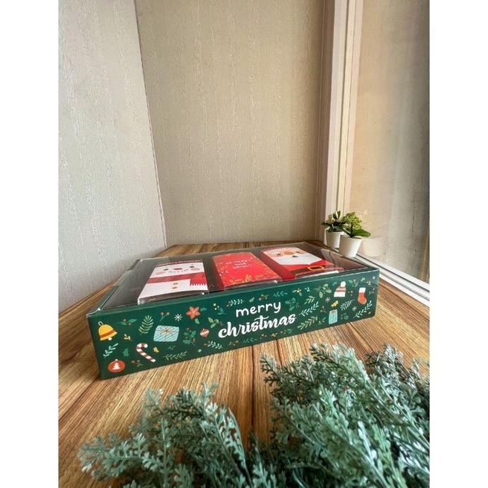 

Emerald - Dus Toples Packaging Hampers Natal Box Kue Kering Christmas Storetansel_