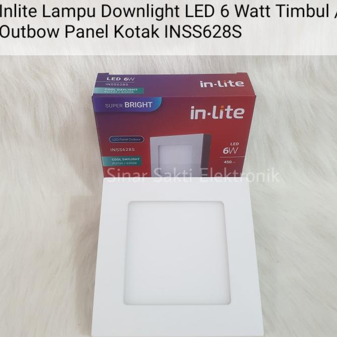 ```````] Inlite Lampu Downlight LED 6 Watt Plafon Timbul Kotak INSS628S In Lite