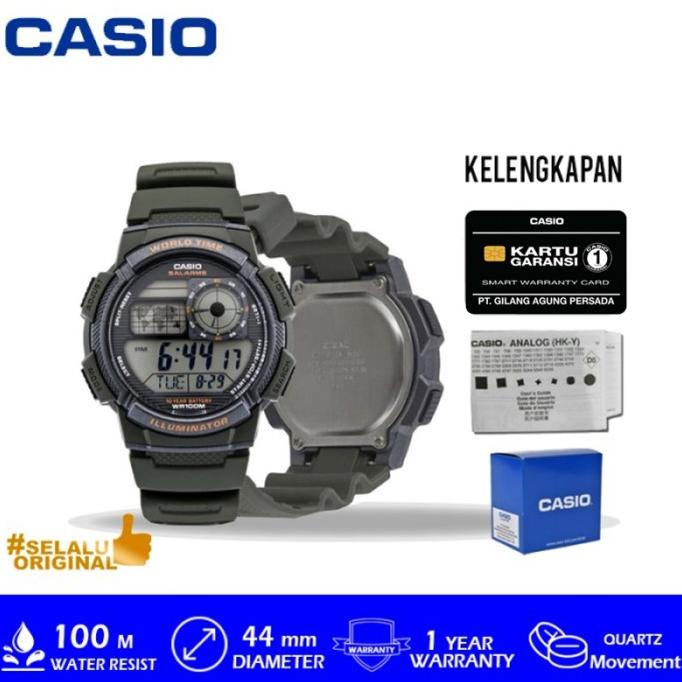 Promo Casio General Ae-1000W-3Avdf / Ae 1000W 3Avdf / Ae1000W Original