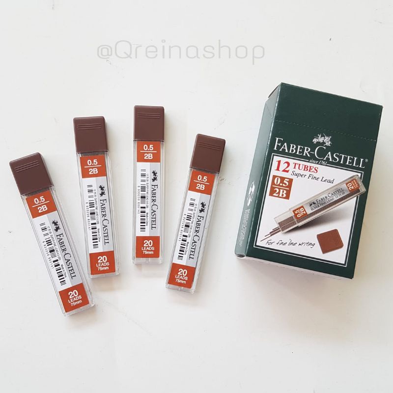 

(BISA COD) ISI Pensil Mekanik/Reffil Pencil Mecanic 2B 0.5 FABER CASTELL