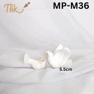 ] MP M36 - Hiasan Kue Cake Topper Burung Merpati Sepasang