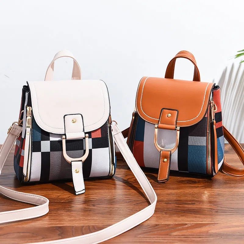 Tas Selempang Gaya Korea Wanita, Tas Tangan Persegi Kecil, Tas Ransel Selempang