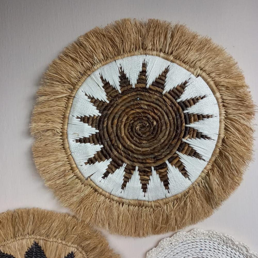 Baru Walldecor Placemat Hiasan Dinding Anyaman Etnik Wall Basket Decor Kerajinan Anyaman B Craft Jog